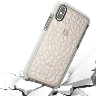 For   iPhone X / XS   Diamond Texture TPU Dropproof Protective Back Cover Case (White)