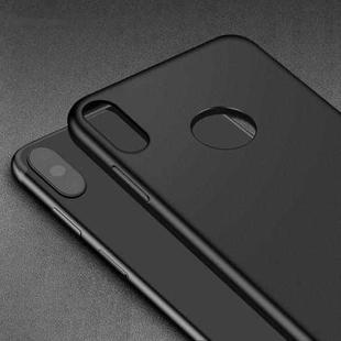 For iPhone X MOFI PC Ultra-thin Full Coverage Protective Back Cover Case With Round Hole Revealing Signs(Black)