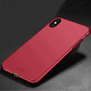 For iPhone X MOFI PC Ultra-thin Full Coverage Protective Back Cover Case(Red)
