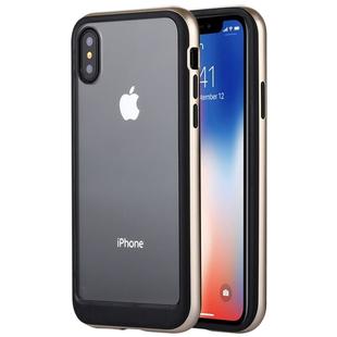 GOOSPERY New Bumper X for   iPhone X / XS   PC + TPU Shockproof Hard Protective Back Case (Gold)