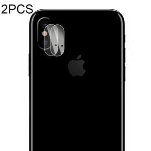 For iPhone X 2pcs ENKAY Hat-Prince 0.2mm 9H Hardness 2.15D Curved Explosion-proof Rear Camera Lens Protector Tempered Glass Protective Film