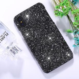 For   iPhone X / XS   Colorful Sequins Paste Protective Back Cover Case (Black)
