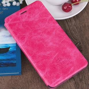 For iPhone X MOFI Crazy Horse Texture Horizontal Flip Leather Case with Holder & Card Slot(Magenta)