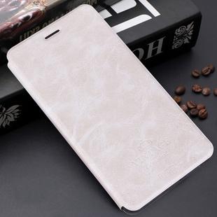 For iPhone X MOFI Crazy Horse Texture Horizontal Flip Leather Case with Holder & Card Slot(White)