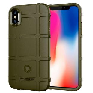 For iPhone X Full Coverage Shockproof TPU Case(Green)