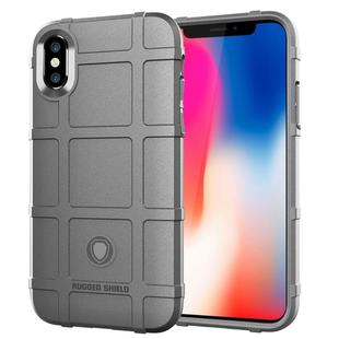 For iPhone X Full Coverage Shockproof TPU Case(Grey)