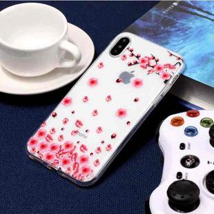 For iPhone X / XS The Proud Snow Cold Plum Pattern TPU Protective Case