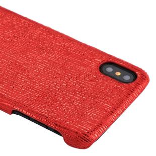 For iPhone X / XS PC Twinkle Stripes Pattern Protective Back Cover Case (Red)