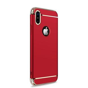 JOYROOM Ling Series for   iPhone X   Three-segment Electroplating PC Protective Back Cover Case(Red)