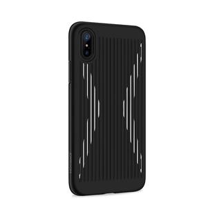 JOYROOM Storm Series for   iPhone X   TPU + Steel Disc Shockproof Protective Back Cover Case(Black)