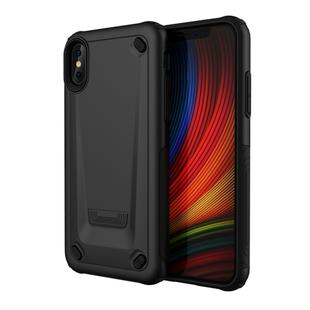 For iPhone X / XS Ultra-thin TPU+PC Mechanic Shockproof Protective Case (Black)