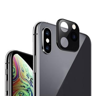 For iPhone X / XS / XS Max 3-lens Style Metal Rear Camera Lens Protector Film(Black)