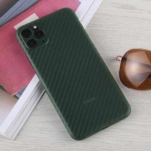 For iPhone 11 Pro Carbon Fiber Texture PP Protective Case (Green)