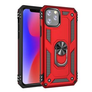 Armor Shockproof TPU + PC Protective Case for iPhone 11 Pro, with 360 Degree Rotation Holder(Red)