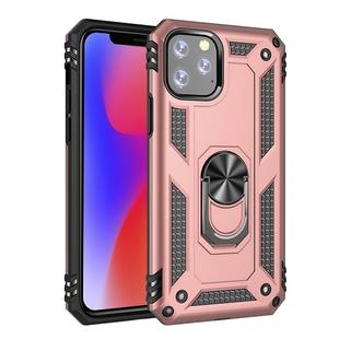 Armor Shockproof TPU + PC Protective Case for iPhone 11 Pro, with 360 Degree Rotation Holder(Rose Gold)