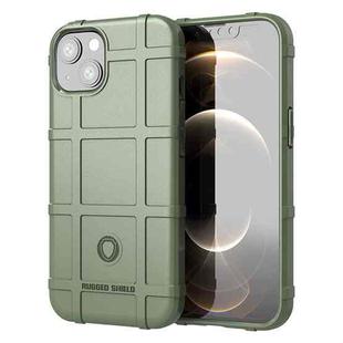 For iPhone 13 Rugged Shield Full Coverage Shockproof TPU Case(Green)