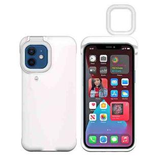For iPhone 12 / 12 Pro Ring Flash Selfie Fill Light Protective Case (White)