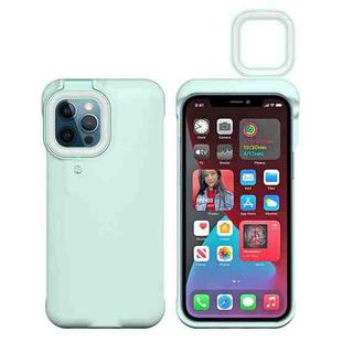 For iPhone 12 Pro Max Ring Flash Selfie Fill Light Protective Case (Green)
