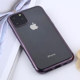 Transparent TPU Anti-Drop And Waterproof Mobile Phone Protective Case for iPhone 11 Pro Max(Purple)