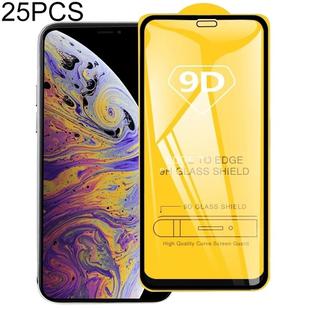 25 PCS 9H 9D Full Screen Tempered Glass Screen Protector for iPhone XS Max / iPhone 11 Pro Max