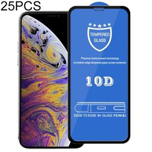25 PCS 9H 10D Full Screen Tempered Glass Screen Protector for iPhone XS Max / iPhone 11 Pro Max