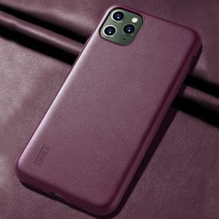 X-level For iPhone 11 Pro Max Plain Series Shockproof Protective Case(Wine Red)