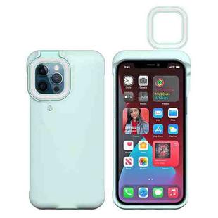 For iPhone 11 Pro Max Ring Flash Selfie Fill Light Protective Case  (Green)