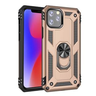 Armor Shockproof TPU + PC Protective Case for iPhone 11 Pro Max, with 360 Degree Rotation Holder(Gold)