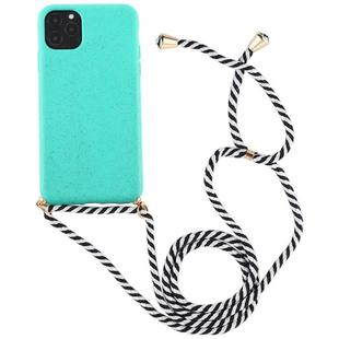 For iPhone 11 TPU Anti-Fall Mobile Phone Case With Lanyard (Blue)