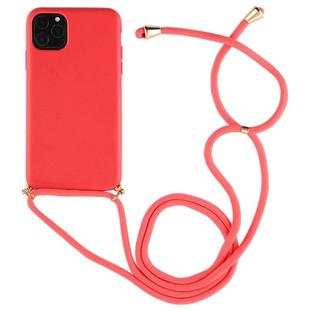 For iPhone 11 TPU Anti-Fall Mobile Phone Case With Lanyard (Red)