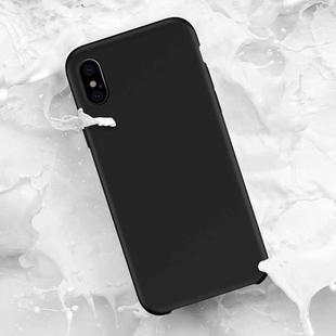 TOTUDESIGN Liquid Silicone Dropproof Full Coverage Case for iPhone XS Max(Black)