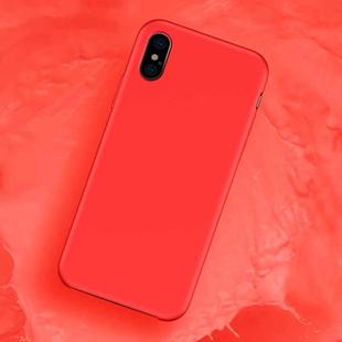TOTUDESIGN Liquid Silicone Dropproof Full Coverage Case for iPhone XS Max(Red)