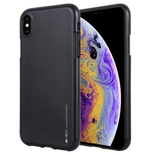 For iPhone XS Max GOOSPERY JELLY Series Shockproof Soft TPU Case(Black)
