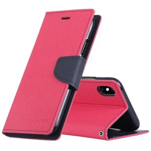 GOOSPERY FANCY DIARY Horizontal Flip Leather Case for iPhone XS Max, with Holder & Card Slots & Wallet(Rose Red)