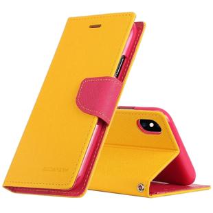 For iPhone XS Max GOOSPERY FANCY DIARY Horizontal Flip Leather Case with Holder & Card Slots & Wallet(Yellow)