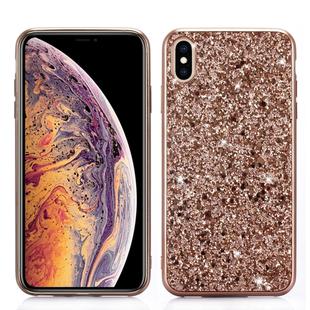 Glitter Powder TPU Case for  iPhone XS Max (Rose Gold)