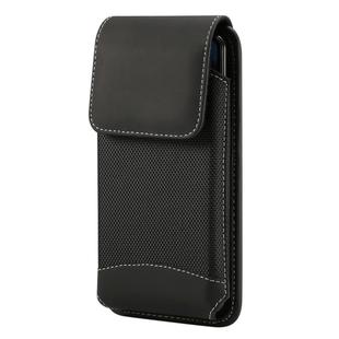 Universal Hanging Waist Oxford Cloth Case For 5.7-6.3 inch Mobile Phones, with Carabiner(Black)