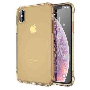 For iPhone XS Max Transparent TPU Airbag Shockproof Case (Gold)