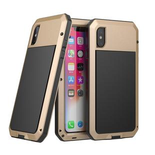 Metal Shockproof Waterproof Protective Case for iPhone XS Max (Gold)
