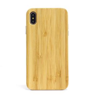 For iPhone XS Max Shockproof TPU+ Wood Full Protective Case