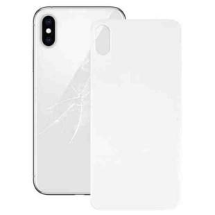 Easy Replacement Big Camera Hole Glass Back Battery Cover with Adhesive for iPhone XS Max(White)