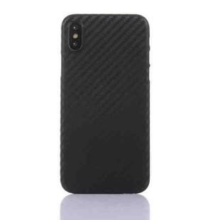 For iPhone XS Max Carbon Fiber Ultrathin PP Protective Case (Black)