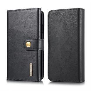 DG.MING Triple Fold Crazy Horse Texture Magnetic Horizontal Flip Leather Case for iPhone XS Max, with Holder & Card Slots & Wallet (Black)