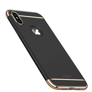 For iPhone XS Max MOFI Three Stage Splicing Full Coverage PC Case (Black)