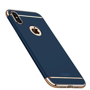 For iPhone XS Max MOFI Three Stage Splicing Full Coverage PC Case (Blue)
