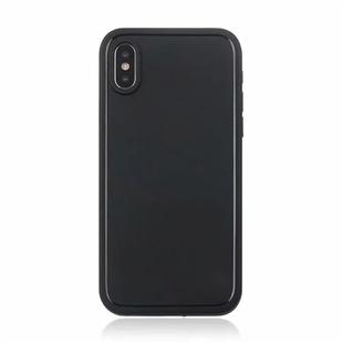 Waterproof Pure Color Soft Protector Case for iPhone XS Max (Black)