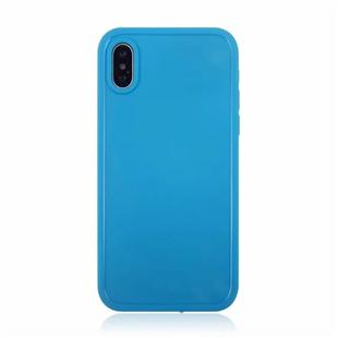 Waterproof Pure Color Soft Protector Case for iPhone XS Max (Blue)