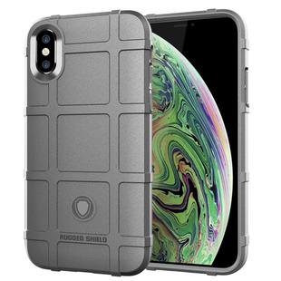 For iPhone XS Max Full Coverage Shockproof TPU Case(Grey)