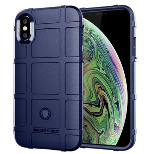 For iPhone XS Max Full Coverage Shockproof TPU Case(Blue)