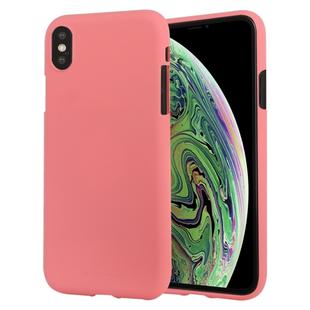 For iPhone XS Max GOOSPERY SOFT FEELING Liquid TPU Drop-proof Soft Protective Case(Pink)